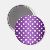 Lila und weiße Sternmuster Magnet (Vorderseite/Rückseite)