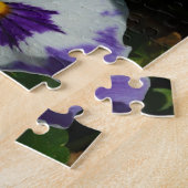 Lila und weiße Stiefmütterchen farbenfroh bläserne Puzzle (Seite)