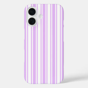 Lila und weiße Streifen iPhone 16 Hülle