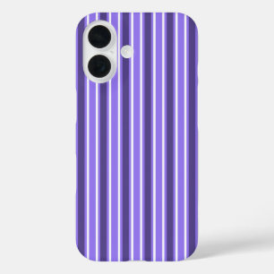 Lila und weiße Streifen iPhone 16 Hülle