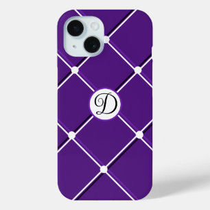 Lila und weiße Streifen Extravagant D Initial Case-Mate iPhone Hülle