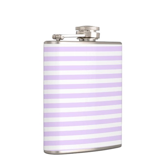 Lila und weiße Streifen Flachmann (Rechts)