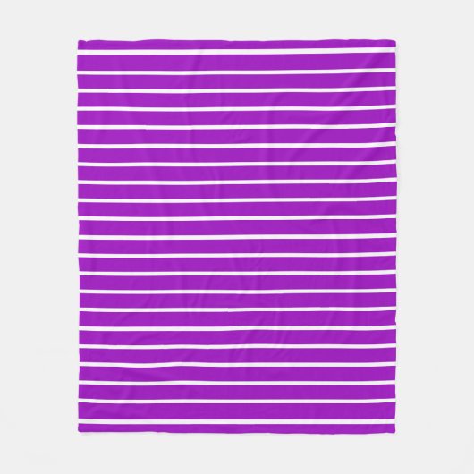 Lila und weiße Streifen Fleecedecke (Vorderseite)