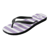 Lila und weiße Streifen für Lilac-Monogramm Badesandalen (Schrägansicht)