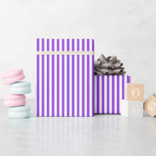 Lila und weiße Streifen Geschenkpapier