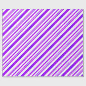 Lila und weiße Streifen Geschenkpapier (Flach)