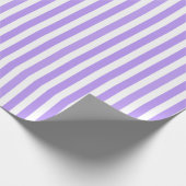 Lila und weiße Streifen Geschenkpapier (Ecke)