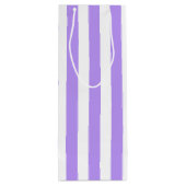 Lila und weiße Streifen Geschenktüte Für Weinflaschen (Rückseite)