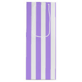Lila und weiße Streifen Geschenktüte Für Weinflaschen (Vorderseite)