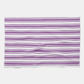 Lila und weiße Streifen Geschirrtuch (Horizontal)