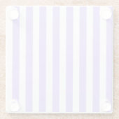 Lila und weiße Streifen Glasuntersetzer (Rückseite)