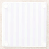 Lila und weiße Streifen Glasuntersetzer (Rückseite)