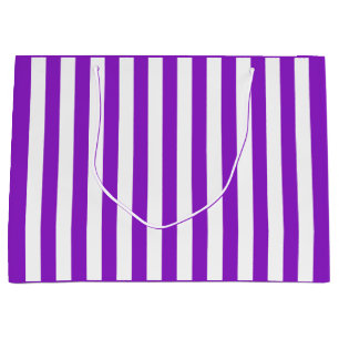 Lila und weiße Streifen Große Geschenktüte
