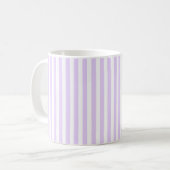 Lila und weiße Streifen Kaffeetasse (Vorderseite Links)