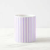 Lila und weiße Streifen Kaffeetasse (Mittel)