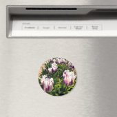 Lila und weiße Streifen Magnet (In Situ (Geschirrspüler))