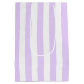 Lila und weiße Streifen Mittlere Geschenktüte (Rückseite)