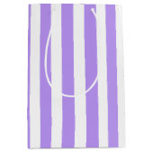 Lila und weiße Streifen Mittlere Geschenktüte (Vorderseite)