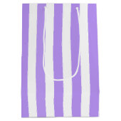 Lila und weiße Streifen Mittlere Geschenktüte (Rückseite)