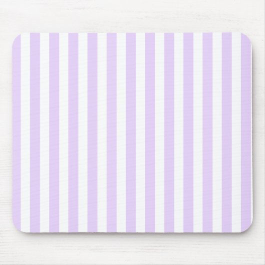 Lila und weiße Streifen Mousepad (Vorne)