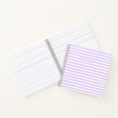 Lila und weiße Streifen Notizblock (Innenseite)
