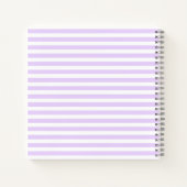 Lila und weiße Streifen Notizblock (Rückseite)
