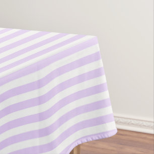 Lila und weiße Streifen Tischdecke