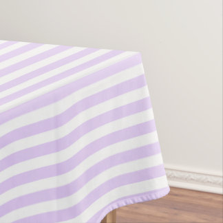 Lila und weiße Streifen Tischdecke