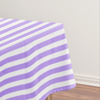 Lila und weiße Streifen Tischdecke