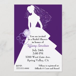 Lila und weiße Stylische Brauerei Einladung