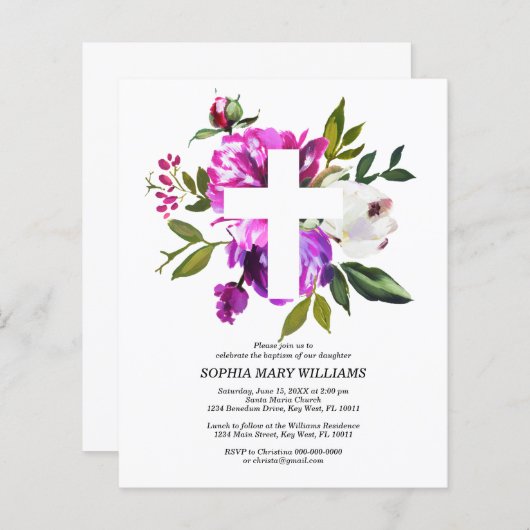 Lila und weiße Taufe (Vorne/Hinten)