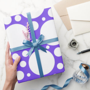 Lila und weiße Tupfen Geschenkpapier