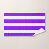 Lila und weiße vertikale Streifen Badhandtuch Set (Handtuch)