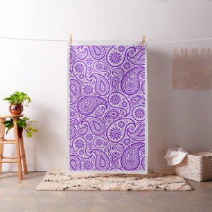 Lila und weiße Vintage Paisley-Muster Stoff