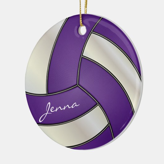 Lila und weiße Volleyball | DIY Name Keramikornament (Links)
