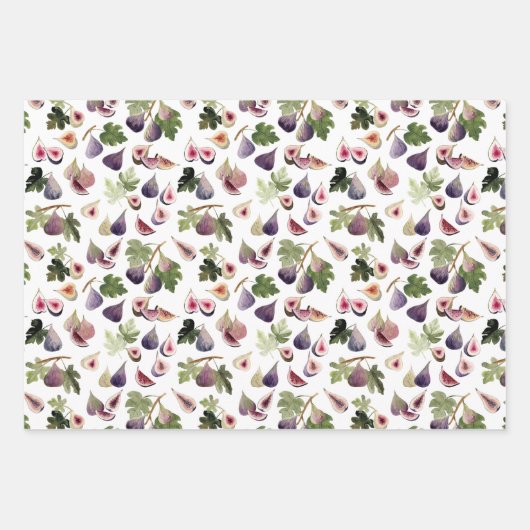 Lila und weiße Wasserfarben Geschenkpapier Set (Vorderseite 2)