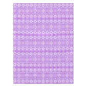 Lila und weiße Weihnachtsmesse Isle Pattern Tischdecke (Vorderseite)