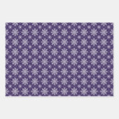 Lila und weiße Weihnachtsmotive Geschenkpapier Set (Vorderseite)