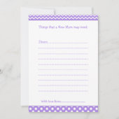 Lila und weiße Zickzack Beratung für Junge Mütter Einladung (Vorderseite)