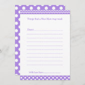 Lila und weiße Zickzack Beratung für Junge Mütter Einladung (Vorne/Hinten)