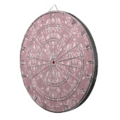 Lila und weißer Damast Dartscheibe (Vorderseite rechts)