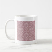 Lila und weißer Damast Kaffeetasse (Links)