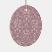 Lila und weißer Damast Keramik Ornament (Rechts)