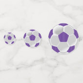 Lila und weißer Fußballball Confetti Konfetti (Vorderseiten)