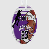 Lila und weißer Fußballball Ornament (Vorderseite)