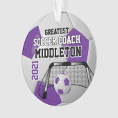 Lila und weißer Fußballball Ornament (Vorderseite)