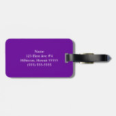 Lila und weißer Hibiskus Gepäckanhänger (Rückseite horizontal)