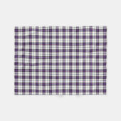 Lila und weißer Karierter Alexander von Menstry Ta Fleecedecke (Vorderseite (Horizontal))