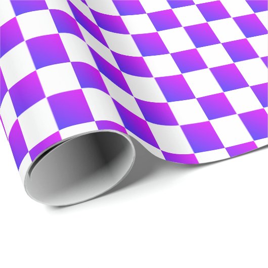 Lila und weißer Karo Geschenkpapier (Rolleneckpunkt)