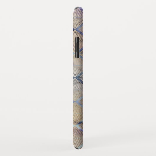 Lila und weißer Marmor geometrischer Art Deco Case-Mate iPhone Hülle (Hinten/Rechts)